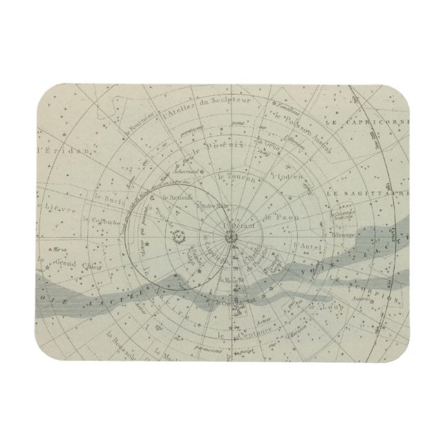 Planisphere Celeste Hemisphere Magnet (Horizontal)