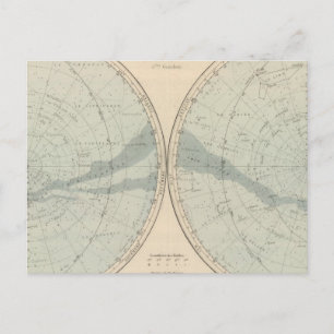 Planisphere Celeste Hemisphere Postcard