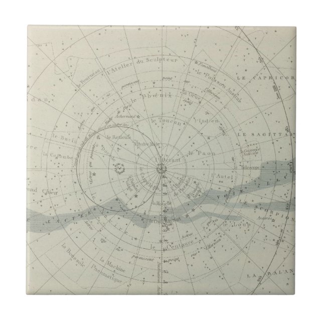Planisphere Celeste Hemisphere Tile (Front)