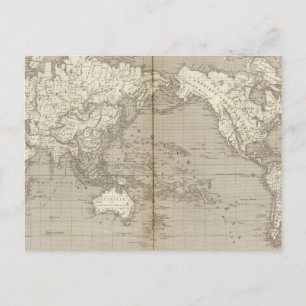 Planisphere diagram of solar system postcard