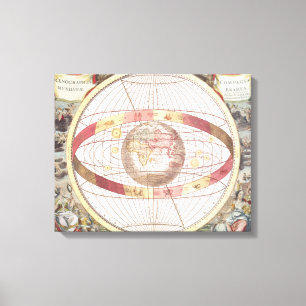 Planisphere, from 'Atlas Coelestis' Canvas Print