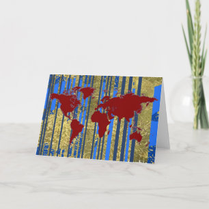 Planisphere-World Map Card