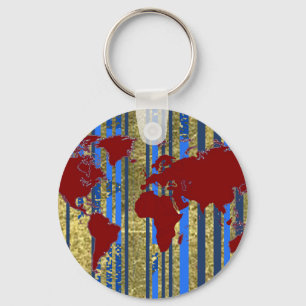 Planisphere-World Map Key Ring