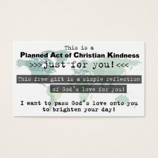 Planned Act of Christian Kindness (P.A.C.K.) Card