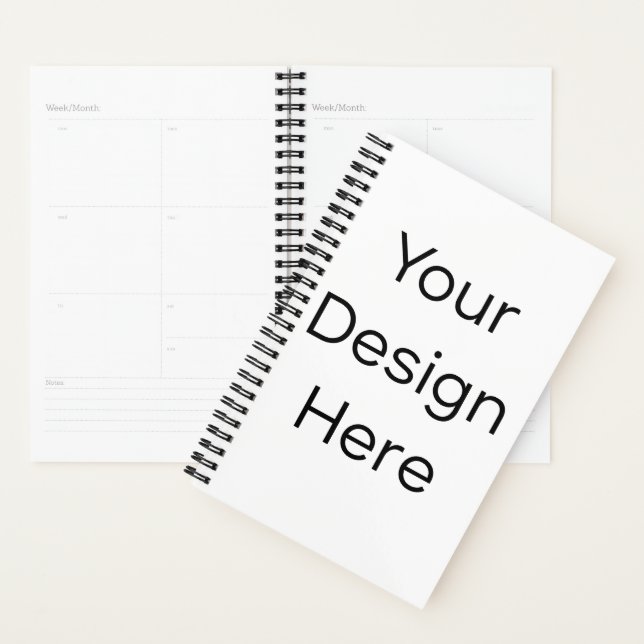 Planner 5.5" x 8.5" Hard Cover Spiral Black (Display)