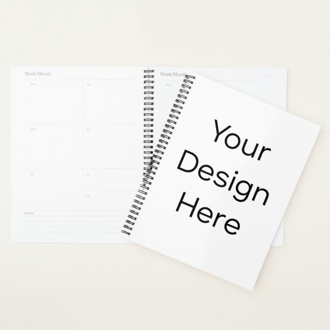 Planner 8.5" x 11"  Hard Cover Spiral Black (Display)