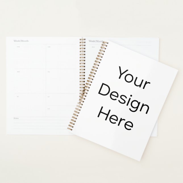 Planner 8.5" x 11"  Hard Cover Spiral Gold (Display)