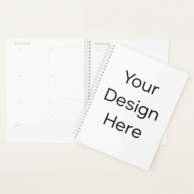 Planner 8.5" x 11"  Hard Cover Spiral White (Display)