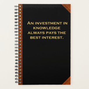 Planner Ben Franklin Quote Investment Knowledge