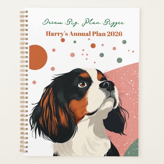 Planner For Dog Lover | King Charles Cavalier (Front)