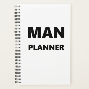 Planner For Men Man Planner Black Font White