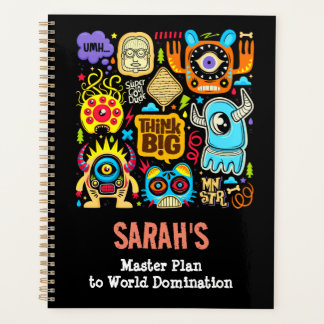Planner - Funky Monster Doodles: Think Big Art