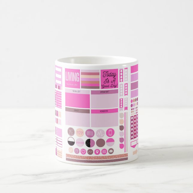 Planner Lovers Cutesy Stickers Coffee Mug (Center)