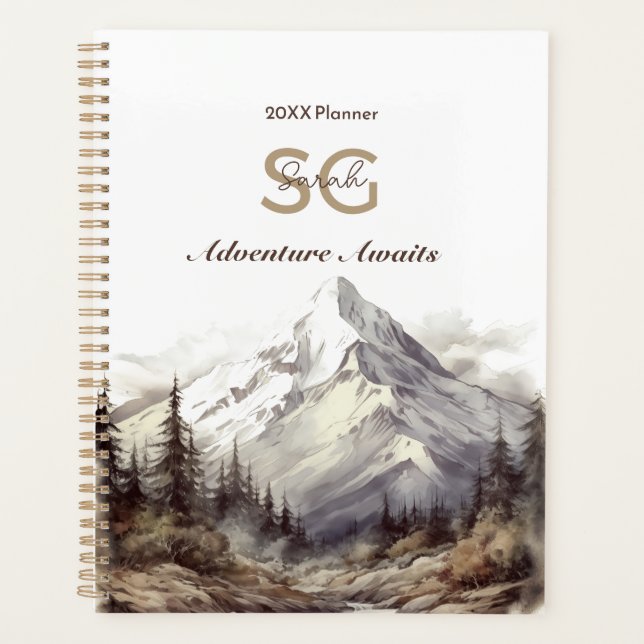 Planner New Year Adventure Outdoor Mountain Person (Front)