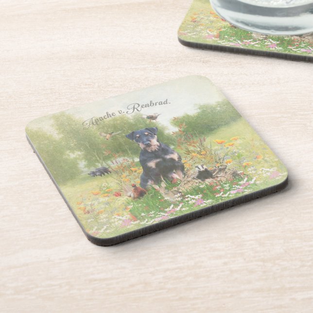 Planner Outdoor Pillow Square Paper Coaster (Left Side)