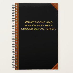 Planner Shakespeare Quote Past Help Grief Vintage