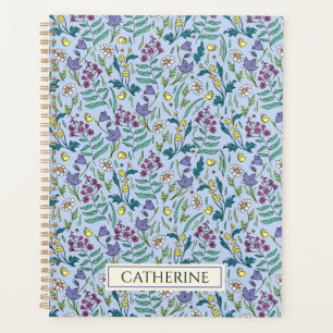 Planner with wildflowers pattern