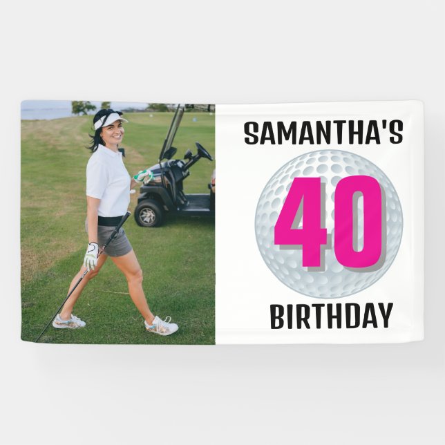 Planning a LADY Golf Birthday Bash! Banner (Horizontal)