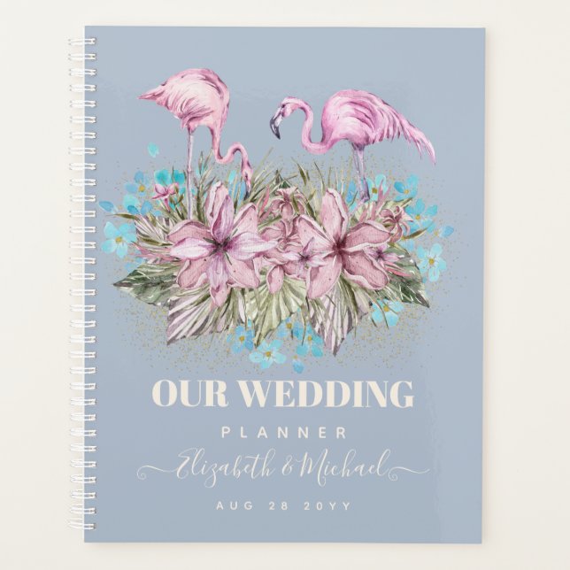 PLANNING Gifts for Bride - Flamingo Theme Planner (Front)