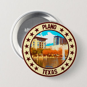 Plano                                              7.5 cm round badge