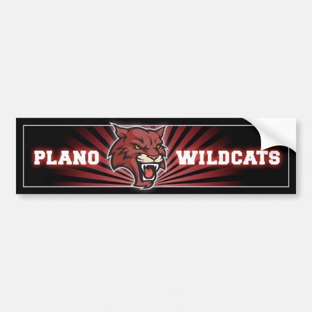 Plano Wildcats Bumper Sticker (Front)