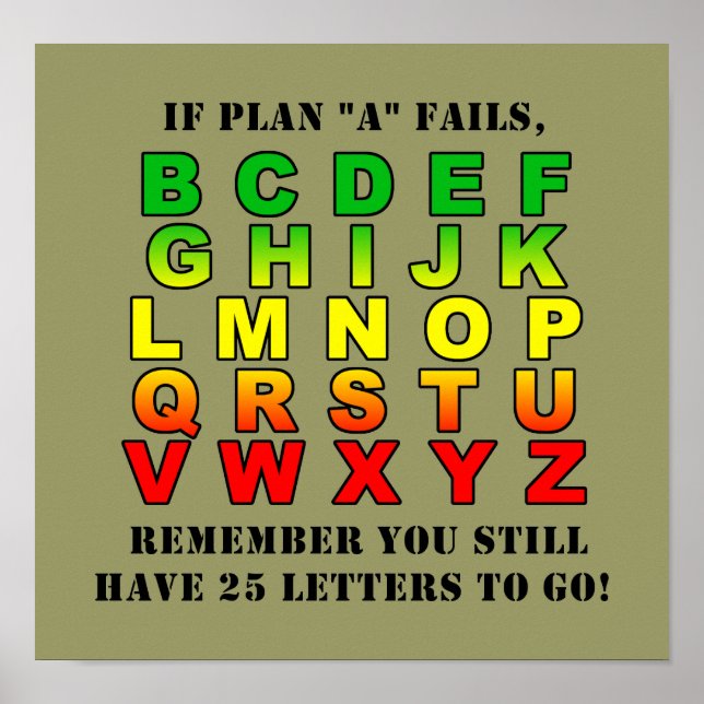 Plans 'B' through 'Z' Poster (Front)