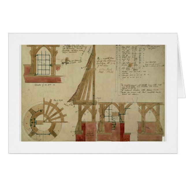 Plans for the Red House, Bexley Heath (pen and ink (Front Horizontal)