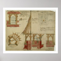Plans for the Red House, Bexley Heath (pen and ink