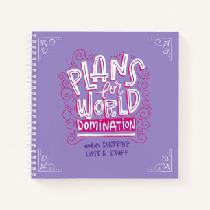 Plans for World Domination Notebook (purple