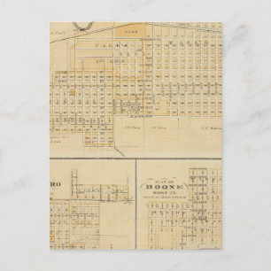 Plans of Algona, Boonsboro and Boone, Iowa Postcard