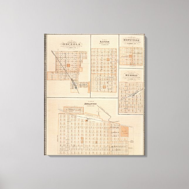 Plans of Atlantic, Osceola, Lewis Canvas Print (Front)