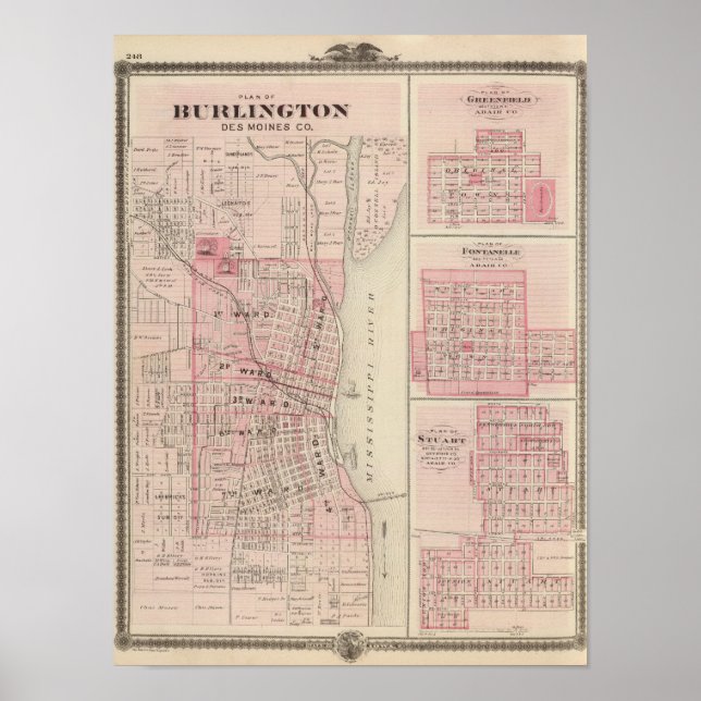 Plans of Burlington, Greenfield Poster (Front)