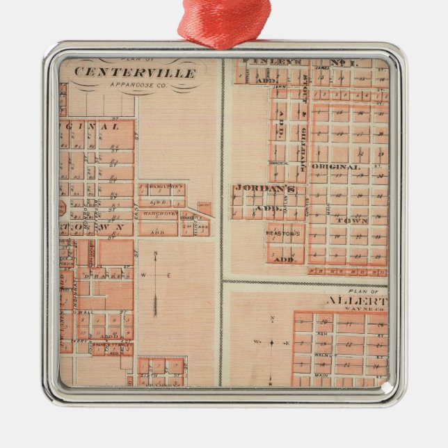 Plans of Centerville, Leon, Moulton Metal Tree Decoration (Front)
