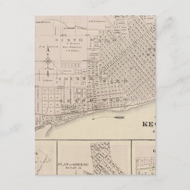 Plans of Keokuk, Forest City Postcard (Front)