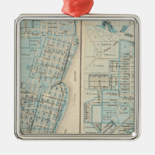Plans of Lyons and Clinton, Clinton County Metal Tree Decoration