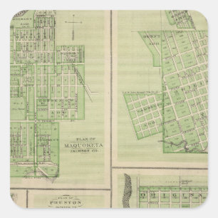 Plans of Maquoketa, Bellevue, Princeton Square Sticker