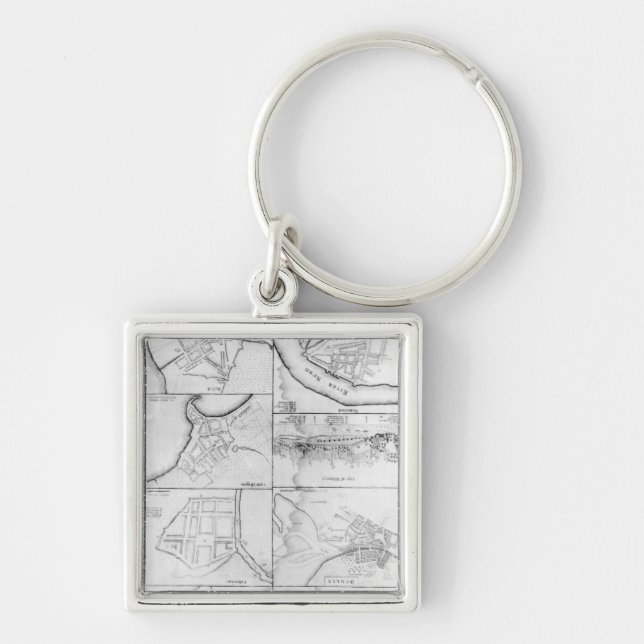 Plans of the principle Towers, Forts Key Ring (Front)