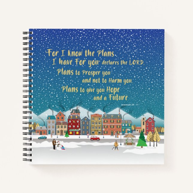 Plans to give you hope and a Future-Jeremiah 29-11 Notebook (Front)