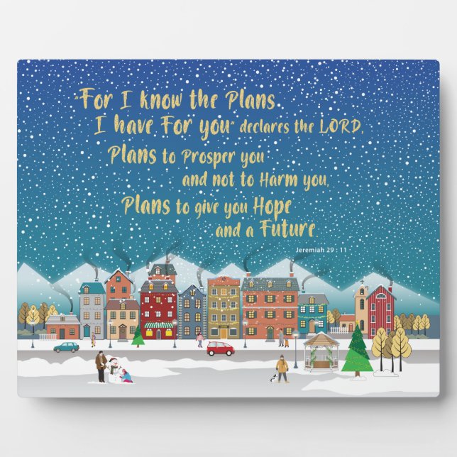 Plans to give you hope and a Future-Jeremiah 29-11 Plaque (Front)
