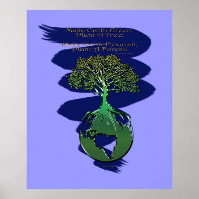 PLANT A FOREST Art Poster & Poem (Front)