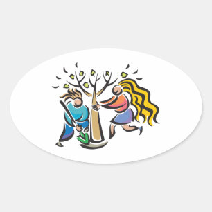 Plant A Tree Oval Sticker