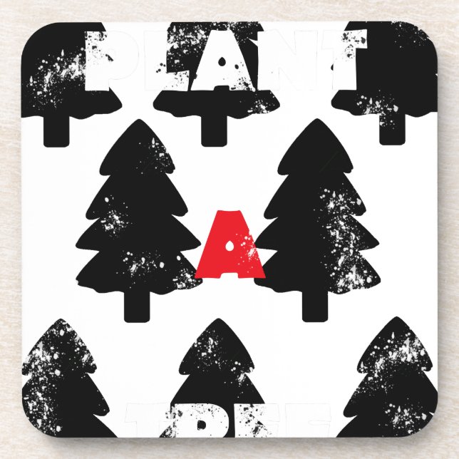 Plant A tree Pattern Coaster (Front)