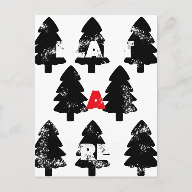 Plant A tree Pattern Postcard (Front)