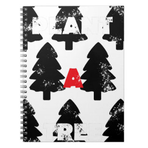 Plant A tree Pattern Spiral Notebook