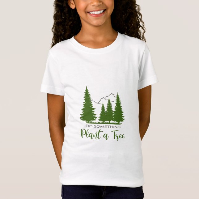 Plant a Tree-Protect Nature- Cool Graphic T-Shirt (Front)