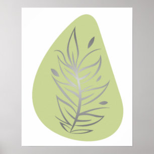 Plant Abstract Line Art Poster