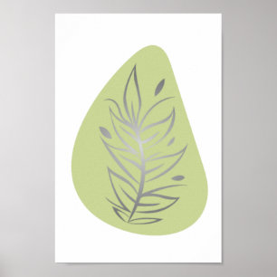 Plant Abstract Line Art Poster