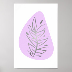 Plant Abstract Line Art Poster