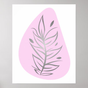 Plant Abstract Line Art Poster