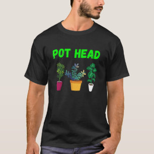 Plant And Gardener Pot Head Succulent T-Shirt